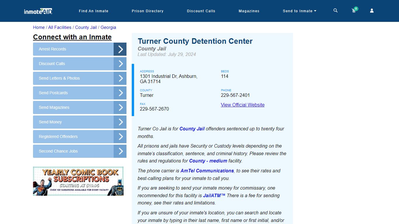 Turner County Detention Center - Inmate Locator