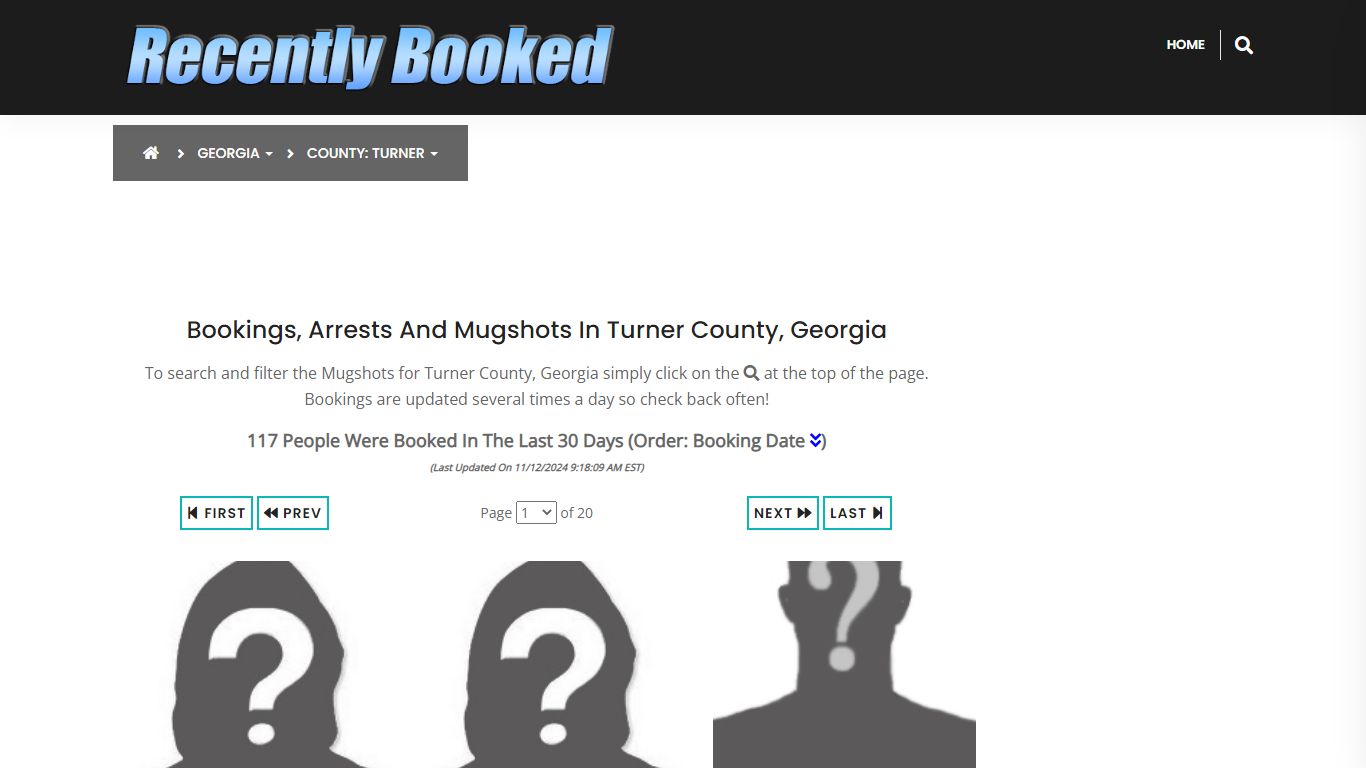 Bookings, Arrests and Mugshots in Turner County, Georgia - Recently Booked